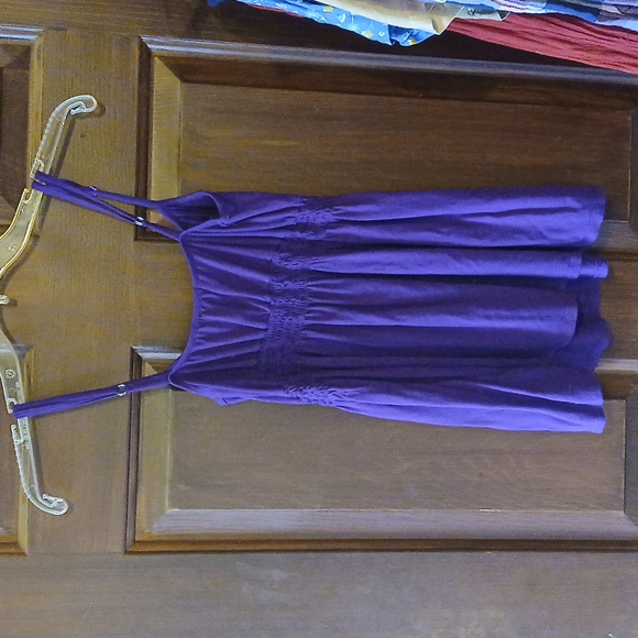 dELiA*s Purple Smocked Camisole with Bib Collar - Picture 3 of 6